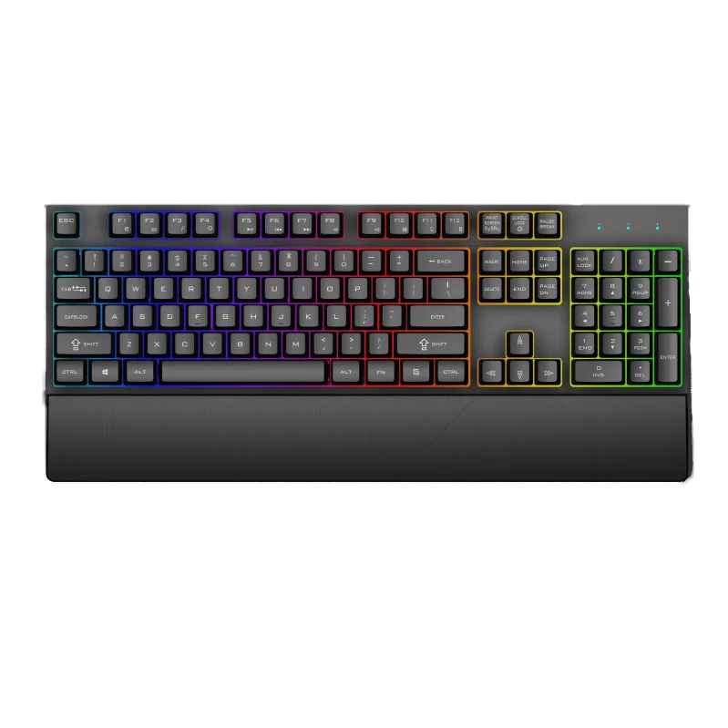 GK60 Metal luminous game keyboard RGB hand rest keyboard removable mechanical handle game wired keyboard