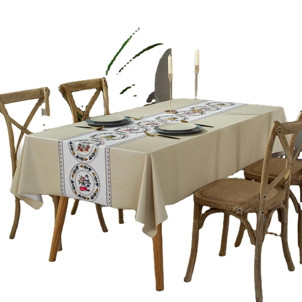 Customized PVC film wholesale washable waterproof easy to clean table cloth roll plastic tablecloth