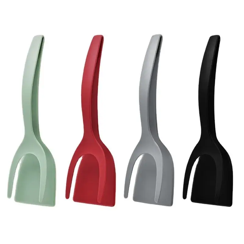 Steak  frying spatula clip  2 in 1 food omelette egg flipper spatula