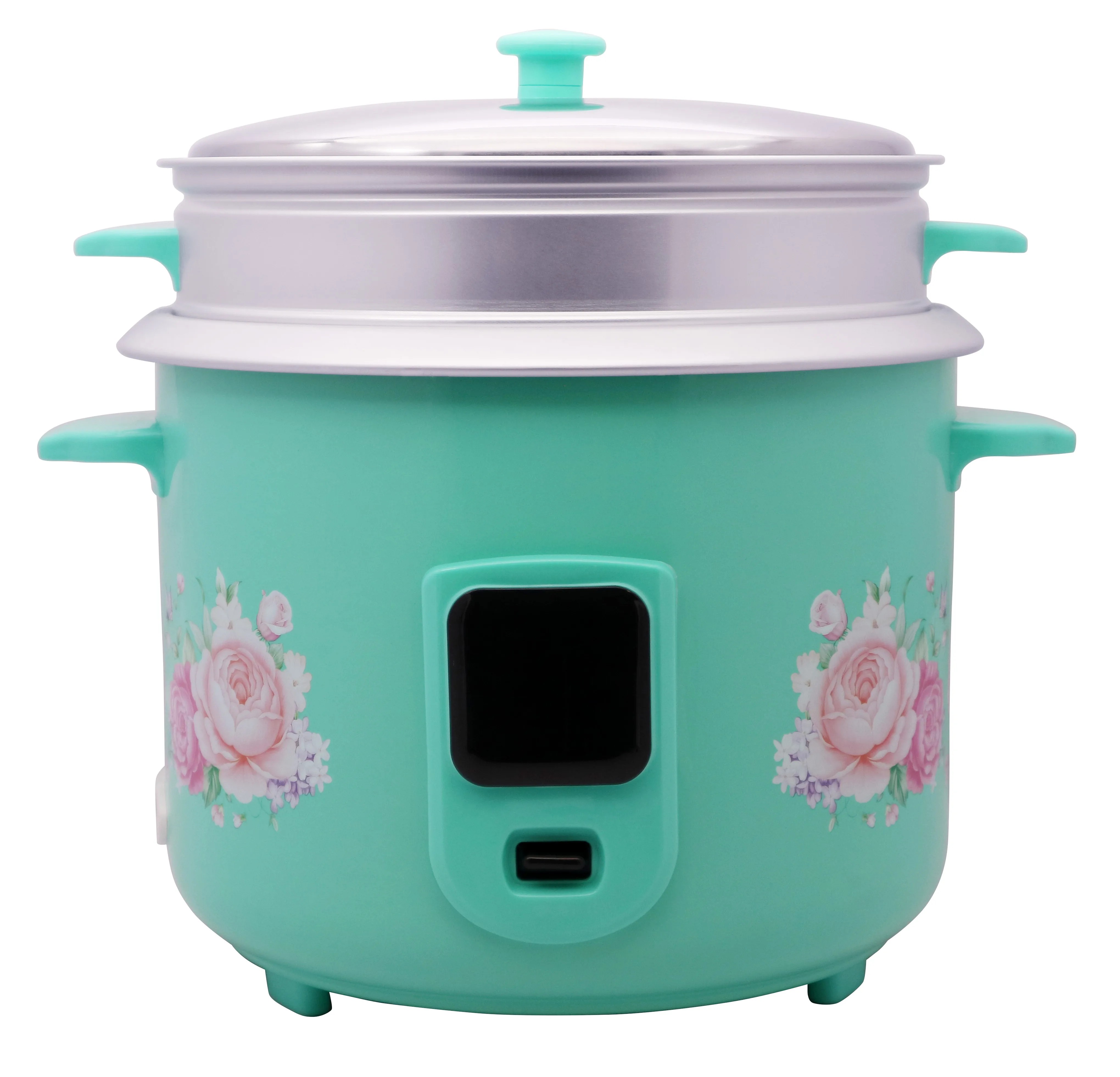 Tin Plate Housing Electric Rice Cooker Portable Small Capacity Full Body Straight Stainless Steel Lid Free Spare Parts Cylinder