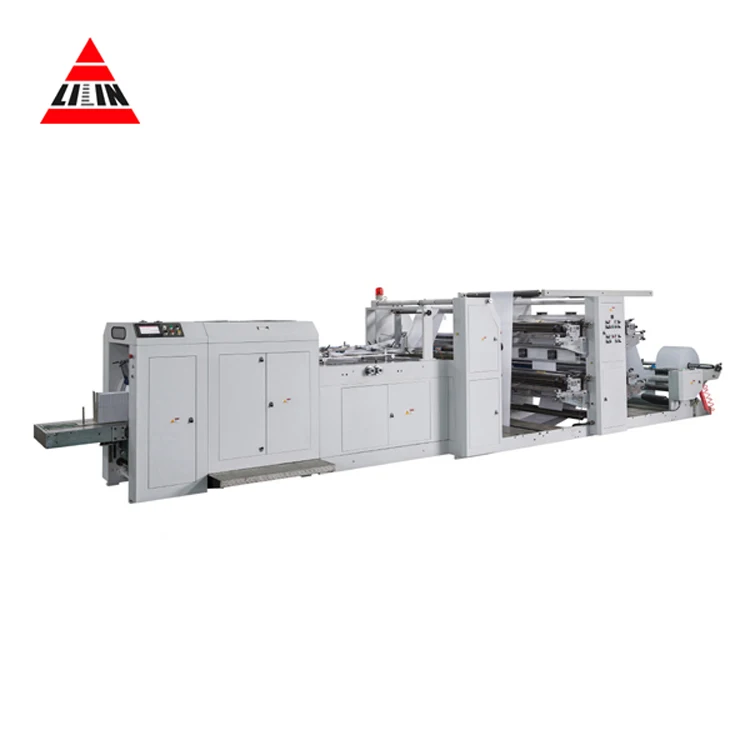 Fully automatic LSB-450XL-R Paper bag machine with flat rope handle with round rope handle with pasting bottom