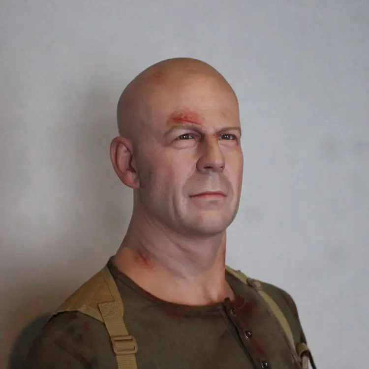 Marvel Silicone Action Figure of Bruce Willis Life Size Movie Statue for Sale