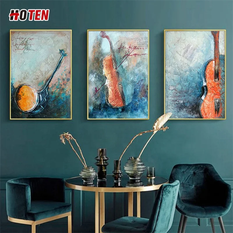Pop Abstract Musical Instrument Decoration Oil Painting on Canvas