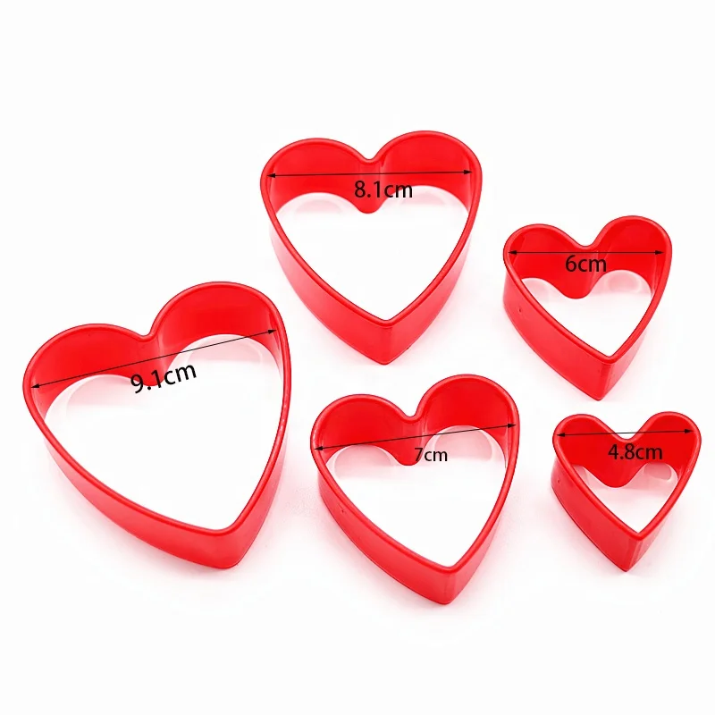 Kids friendly plastic cookie cutter set