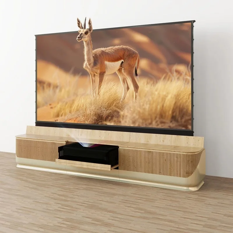 New VIVIDSTORM DUNE Motorized Cabinet,100 inch Laser TV  Electric Shelf Sliding Module for Ultra Short Throw Projector Stand