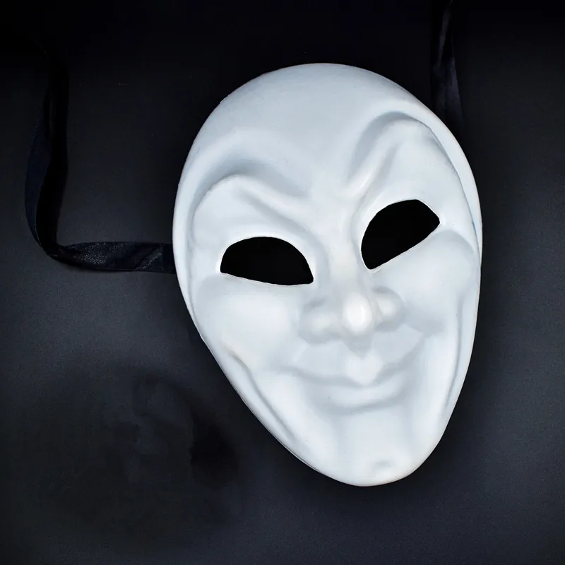 Custom PP Full Face White Mask Halloween Masquerade Mask For Adults Carnival Party Decoration