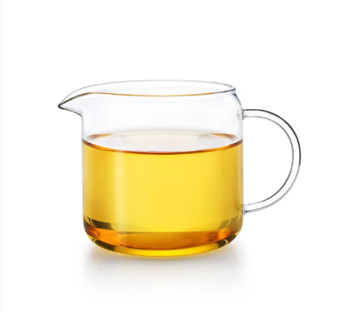 High Borosilicate Glass Thickened Clear Fair Cup Tea Dispenser Clear Glass Tea Cup with Handle for Share Tea