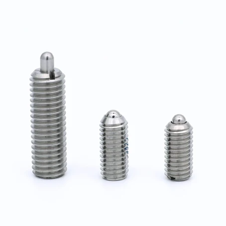 stainless steel threaded spring loaded ball plunger