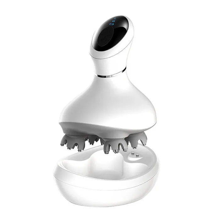 New design Plastic Electronic Machine Vibrating Silicone Electric Hair Shampoo Brush Scalp Head Massager