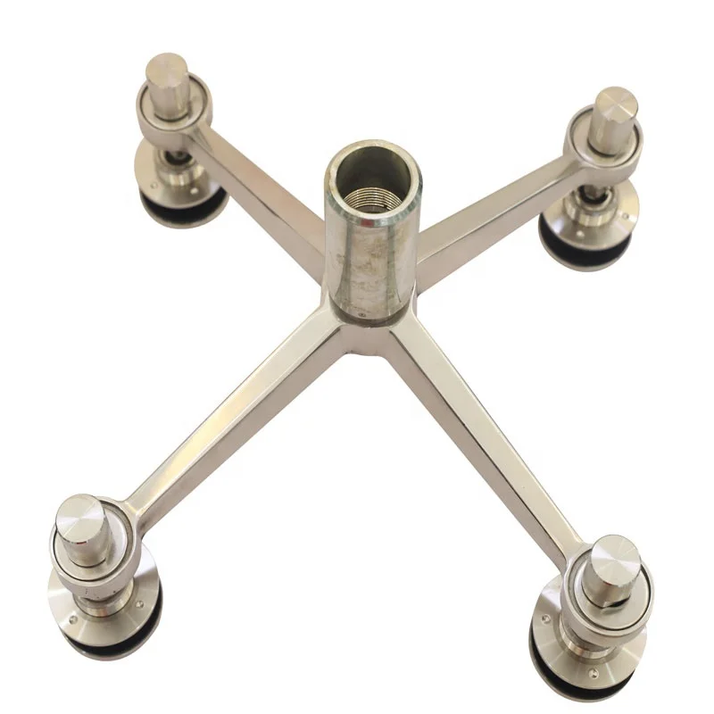 4 Way Spider Glass Fitting Curtain Wall System Spider Glass Clip