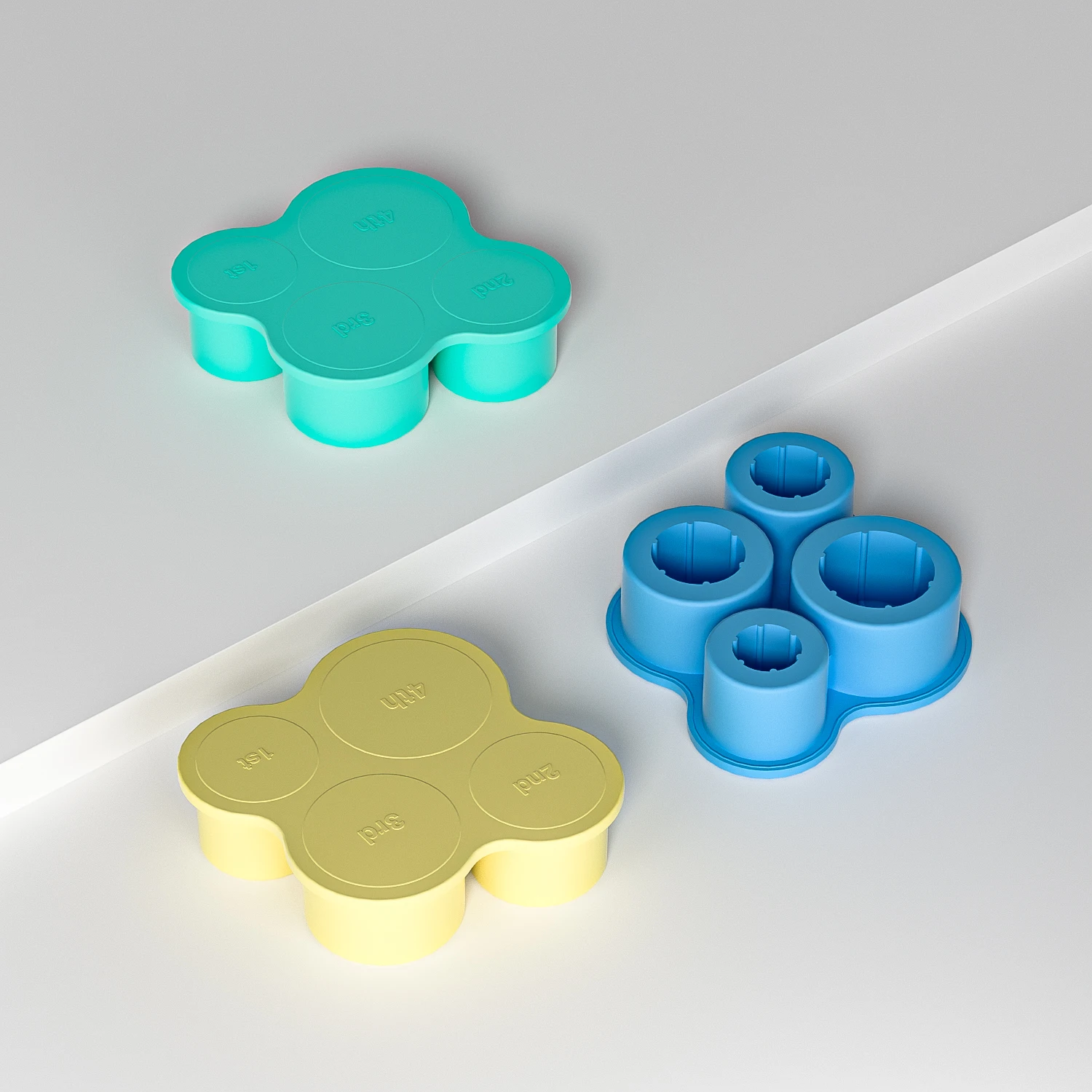 Hot Selling Reusable Best Silicone Stanley Cup Accessories 4 Cavity Silicone Ice Cube Tray for Drinking