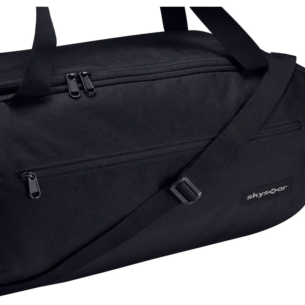 Custom Logo Polyester Black Waterproof Duffle Bag for Travel Outdoor Sports Lightweight Men Women Shoulder Luggage Duffel