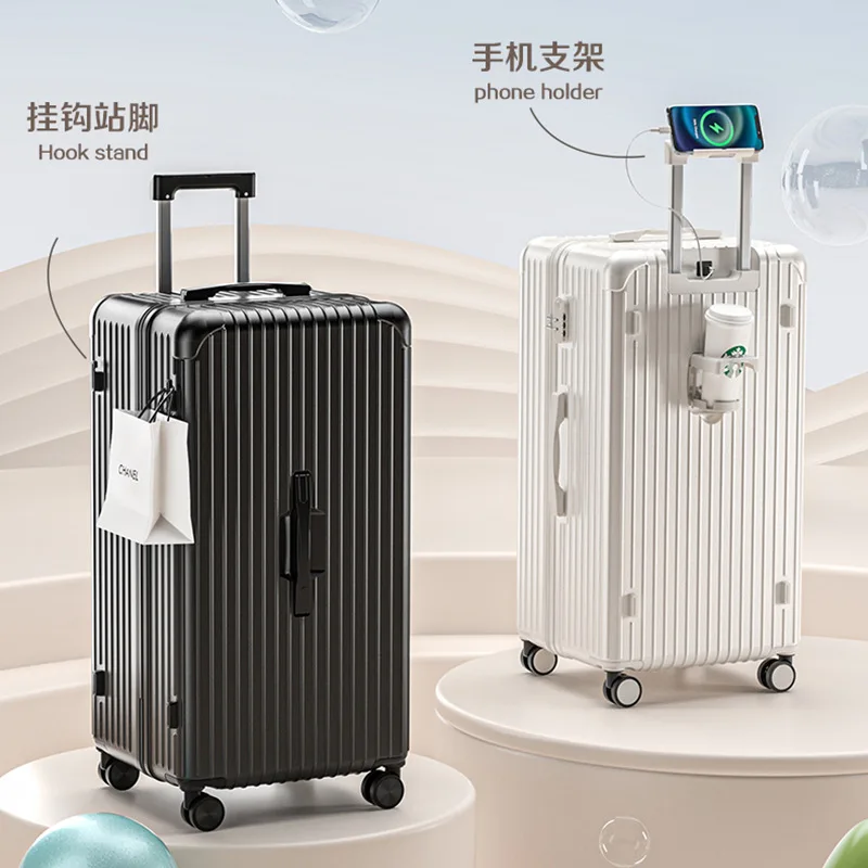 Hot Selling 24-Inch Multifunctional Hard Suitcases with USB Charging Port for Business Trips and Carry on Luggage
