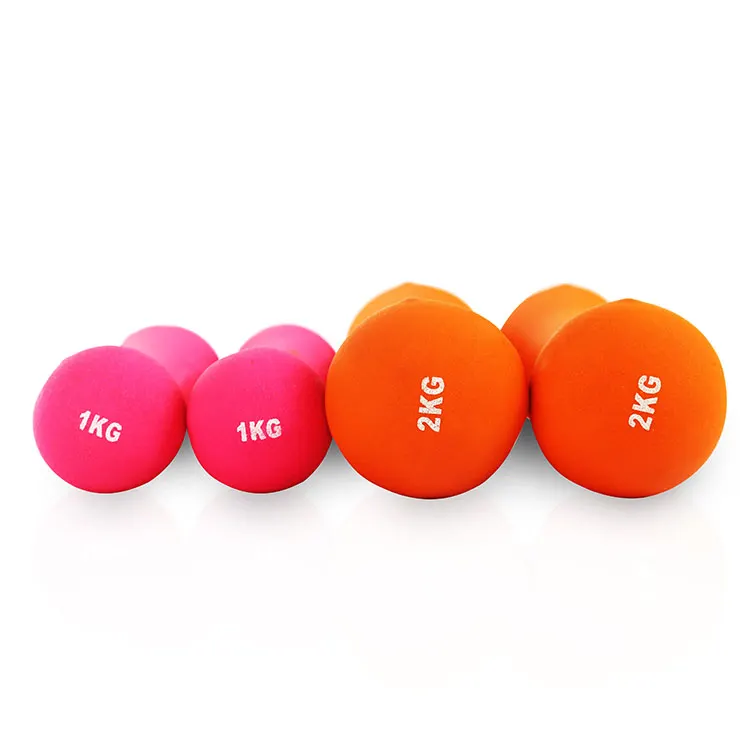 Hex 3kg 4kg 2kg  lbs Yoga Women Exercise Free Weights Neoprene Fitness Hand Weights Dumbbells Vinyl Dumbbell Set
