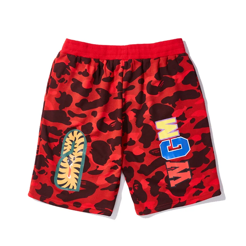 2023 Fashion High Quality Shark Printing Camouflage Mens Sports Shorts