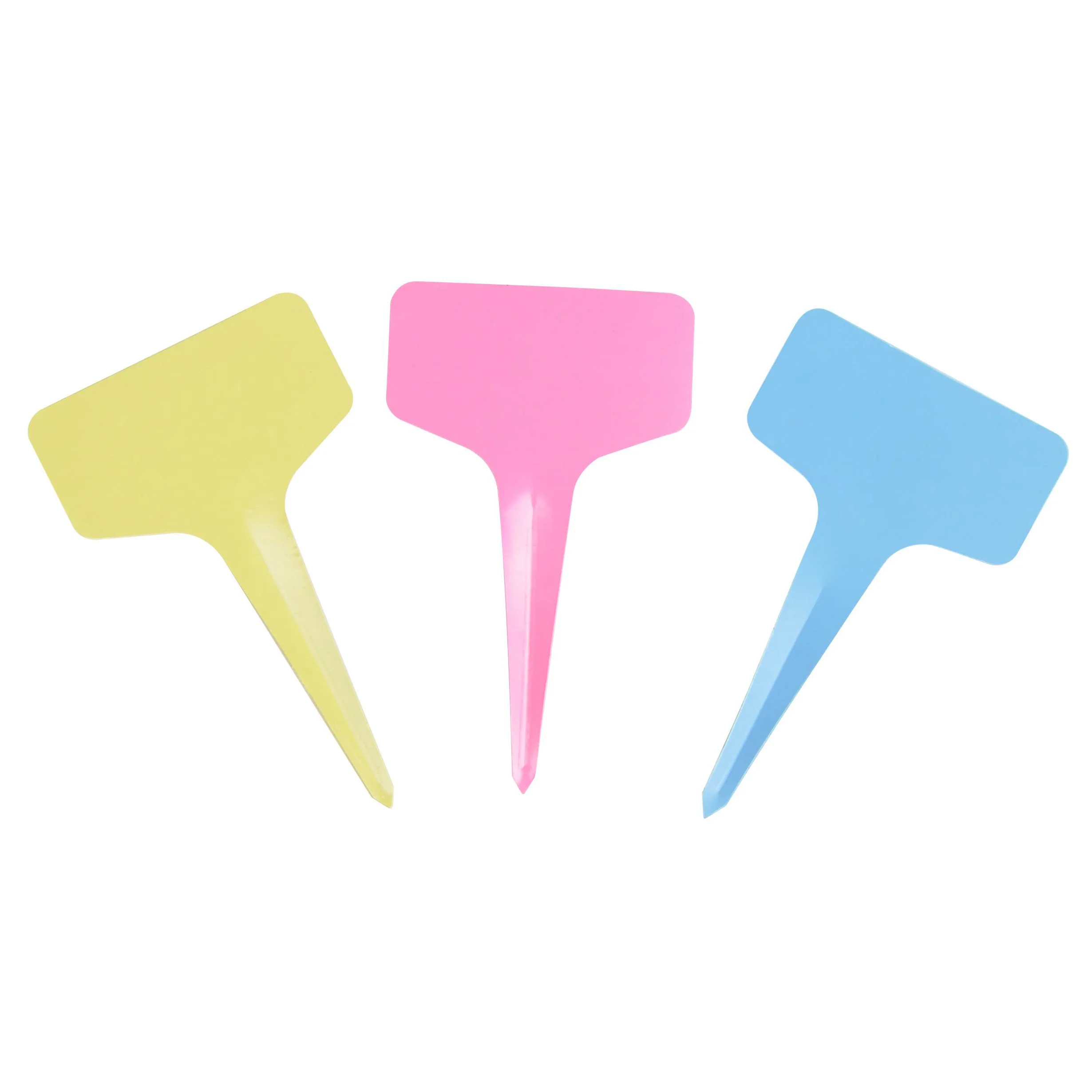 Cheap PVC short plant labels T shape design plastic label tag for garden