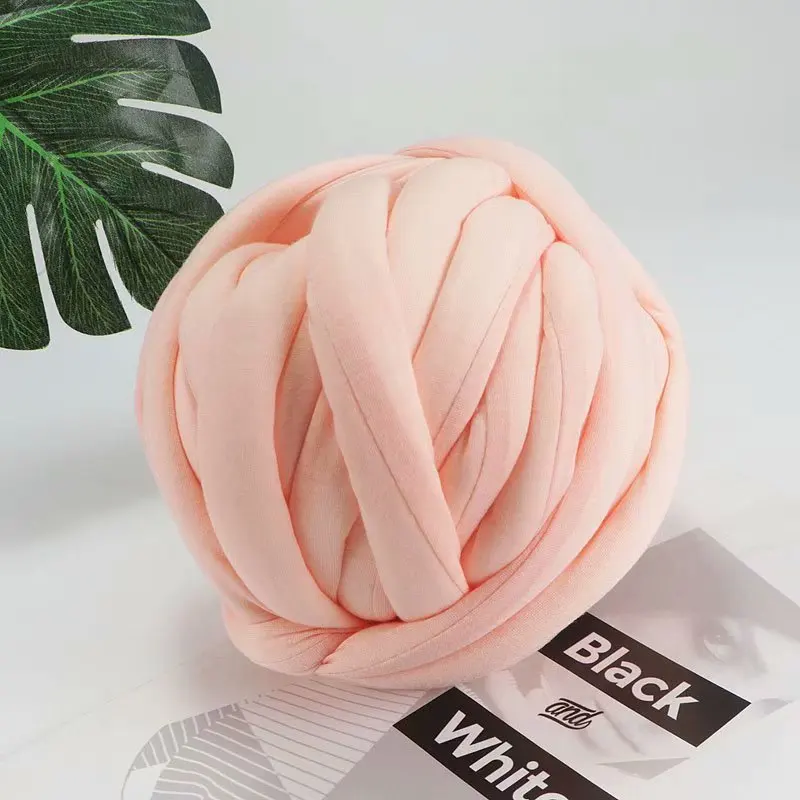 240g 2cm core-filled cotton strip thread threaded thick Icelandic wool ball woven pet cat and dog blanket throw pillow