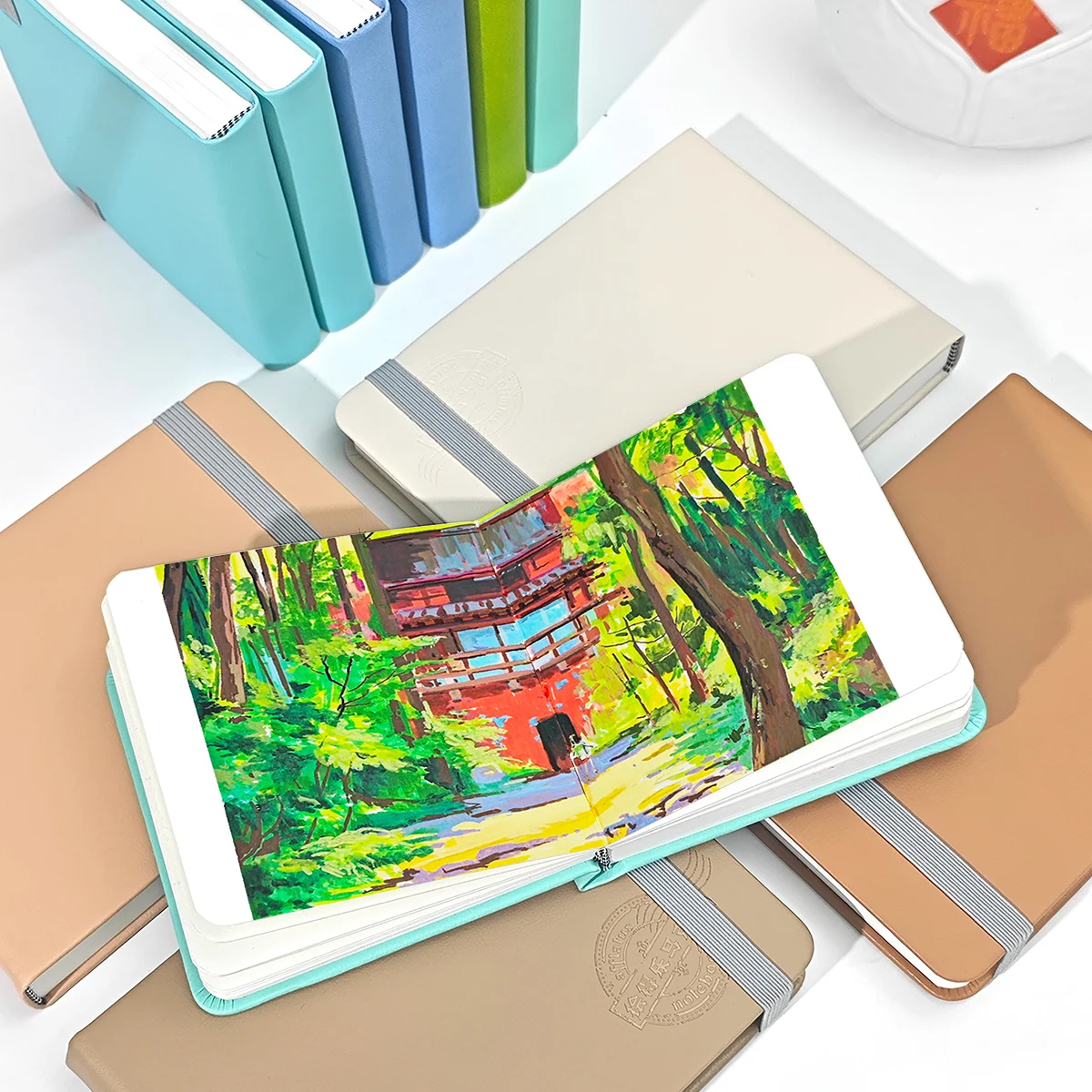 SeamiArt Potentate10*10cm Watercolor Notebook Journal Drawing Sketch Pad Handbook 300gsm 100% Cotton Paper 30sheets Art Supplies