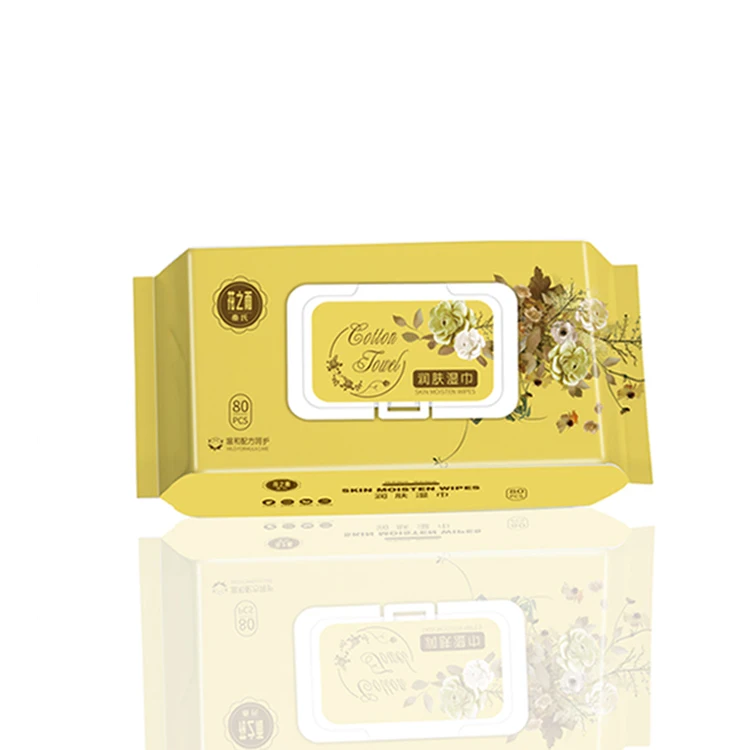 Cleaning Wet Wipes for Adult Spunlace Material Soft Wet Wipes Factory Cheap OEM Sample Free Wipes Box Eco-friendly ISO Feminine