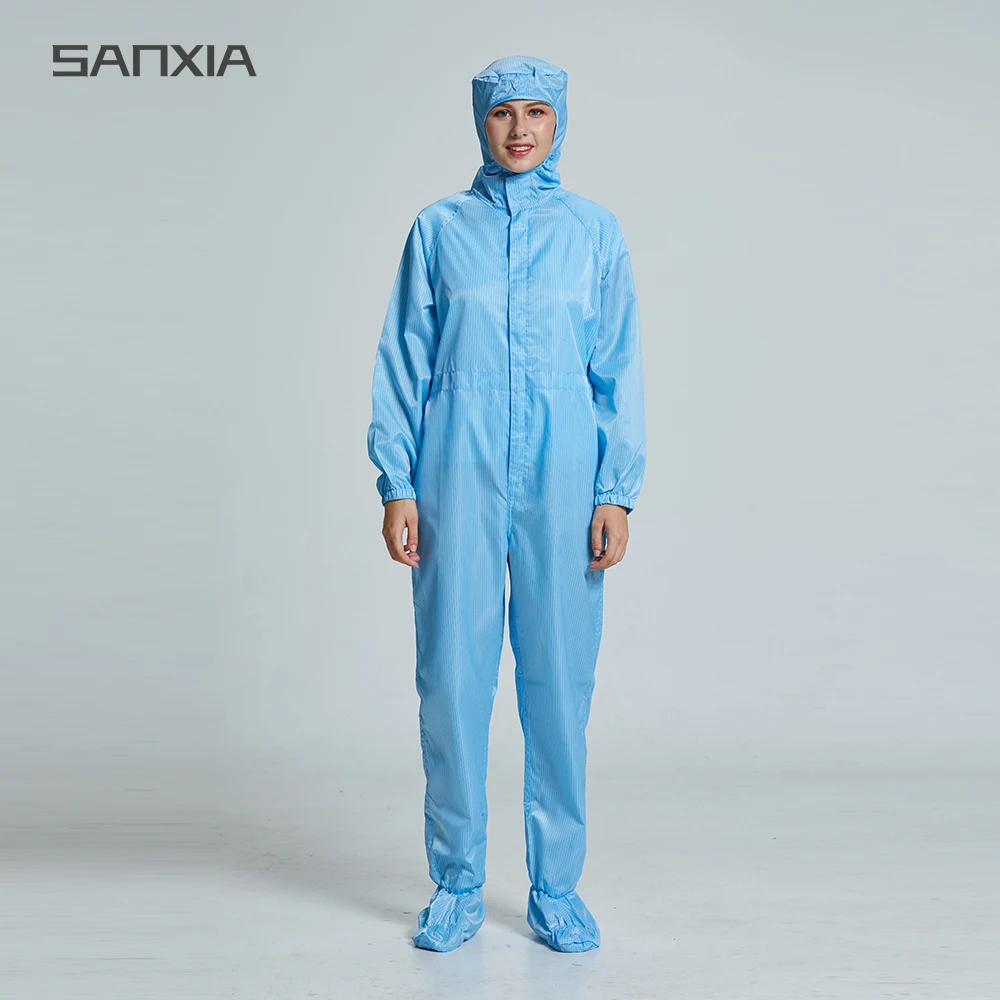 esd jumpsuit  washable anti static coveralls reusable bunny suit cleanroom suit garment