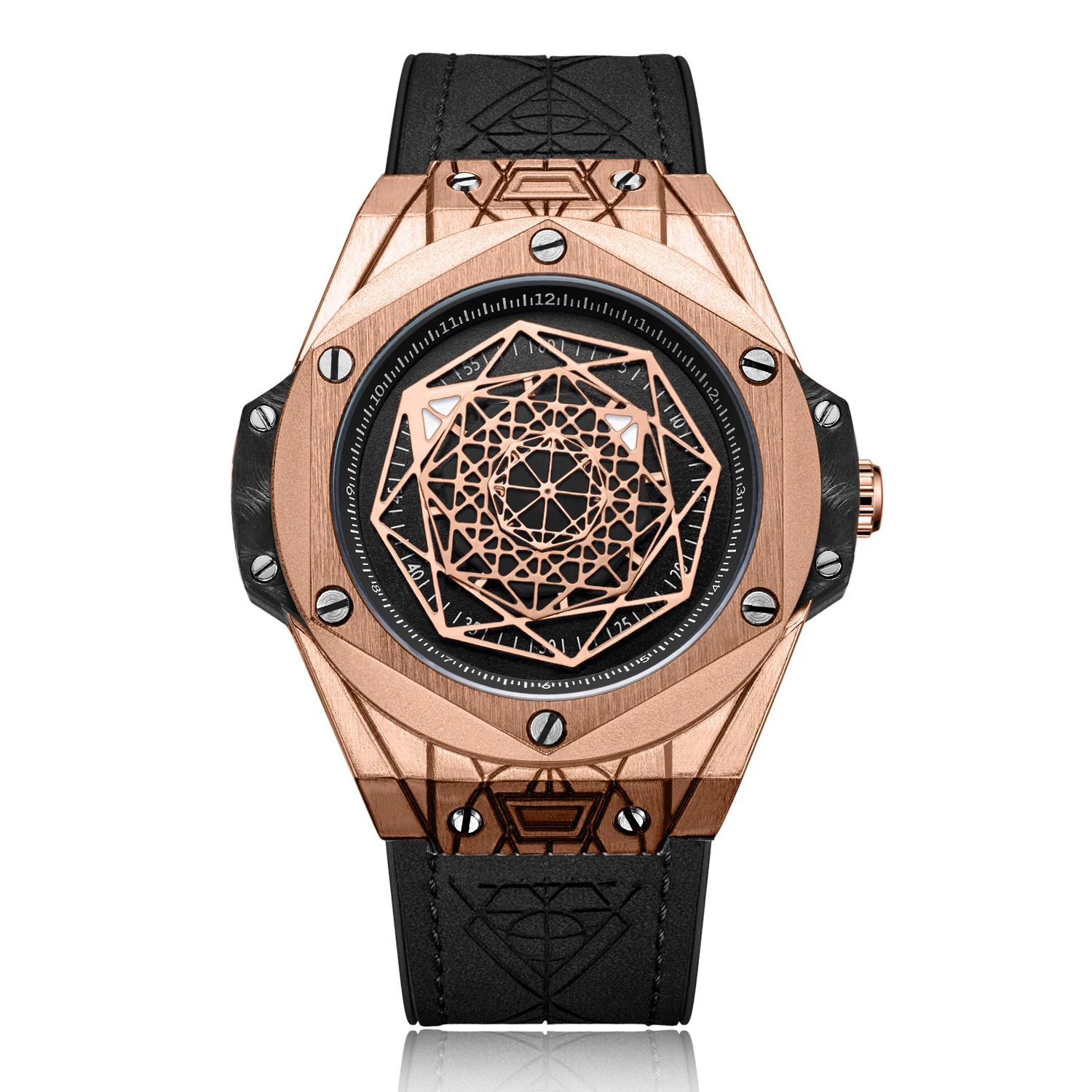 RUIMAS 533 спортивные часы мужские наручные часы мужские кожаные 3atm водонепроницаемые кварцевые часы