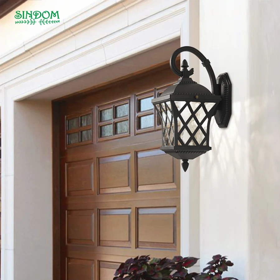 Sindom Classic Style E27 Garden Outdoor Aluminium Wall Light