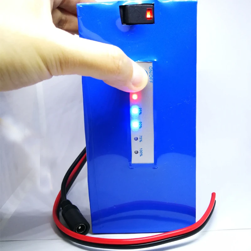 Super Rechargeable 12v 12Ah Blue Wrap Lithium Ion Battery Pack for Solar Power System LED Panel Light