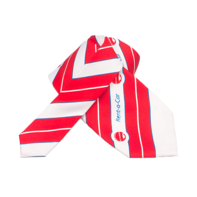 YAZHUO Neckwear Mens Formal  Tie True Red 100% Polyester Woven  Color School Ties Custom Club Tie with Logo