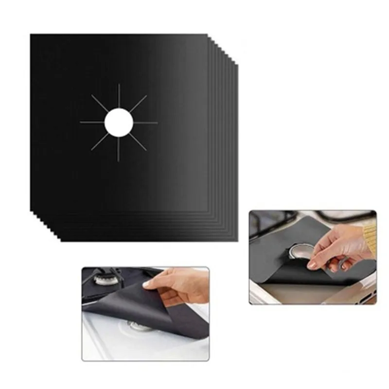 Reusable Kitchen Stove Protectors Non Stick Burner Liner Cooker Cover Mat Gas Stove Cleaning Mats Kitchen Gadgets Tools