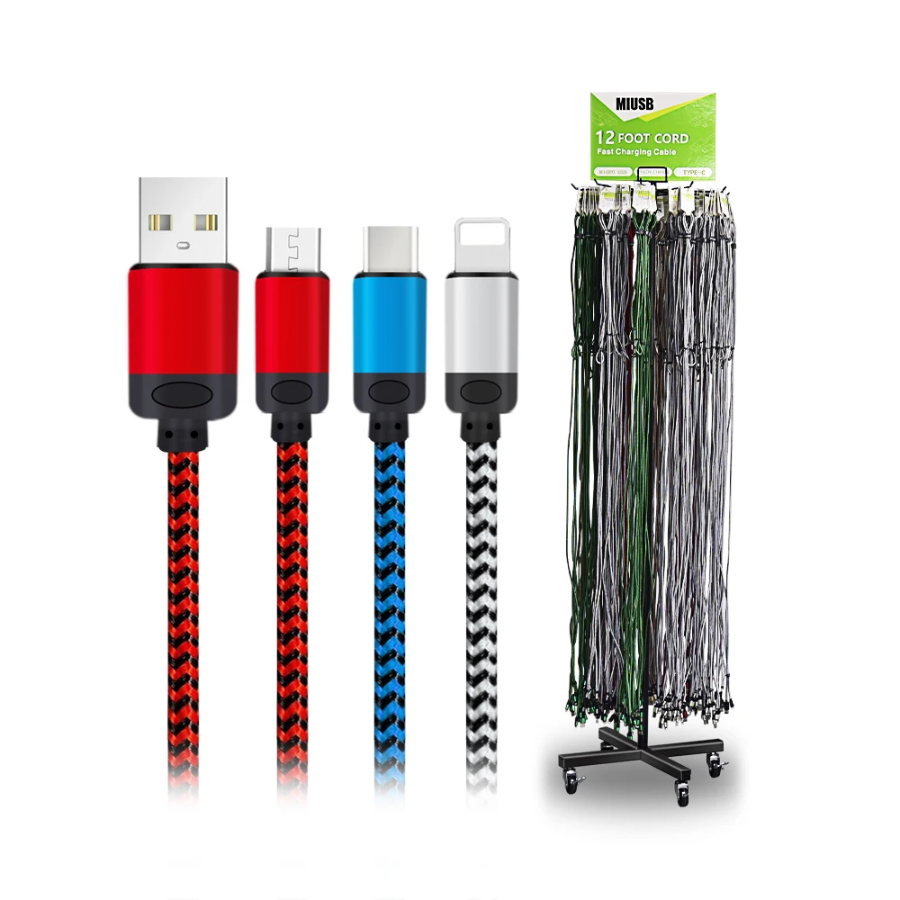 Высокоскоростной Usb-кабель для быстрой зарядки Тип c 3 фута 6 футов 10 нейлоновый плетеный кабель передачи данных Шнур iPhone/