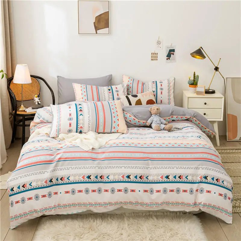 Single Queen King Size Solid Color Comforter Bedding Set Quilt Cover Set With Bed Linens
