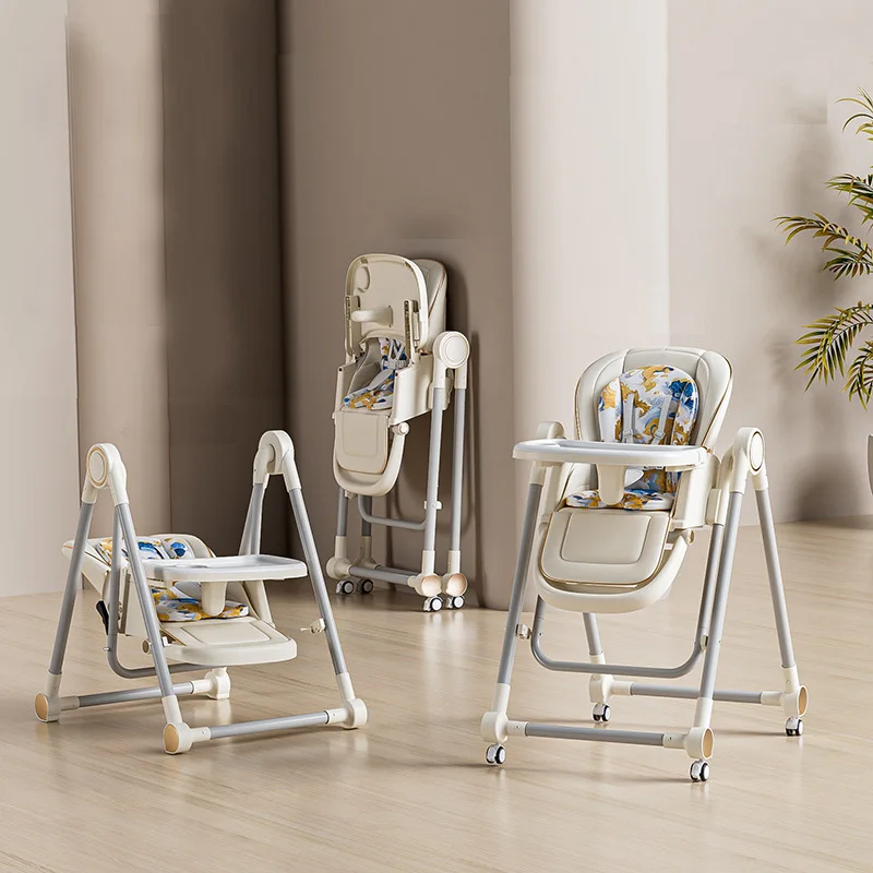 Cheap Adjustable Multifunctional Baby Booster Seat 3 in 1 Portable Plastic Baby High Chair With wheels