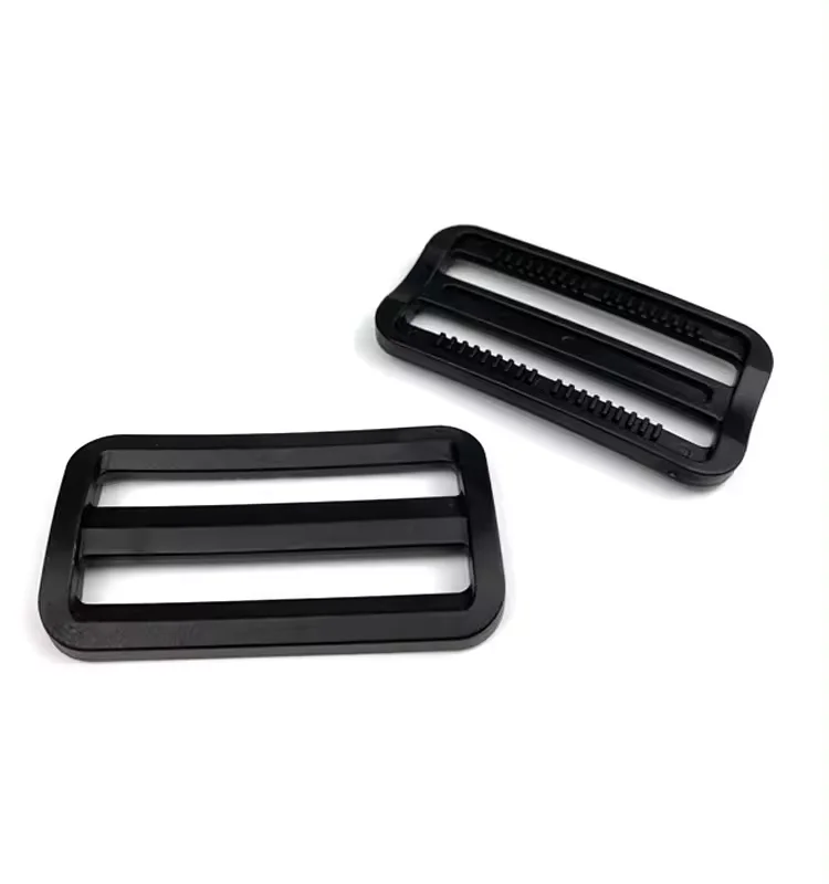 Top selling  strap webbing adjusting custom color plastic ladder lock tri angle glide belt buckle