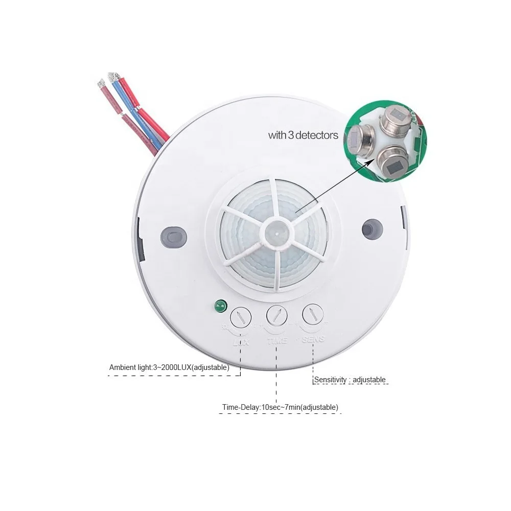 Популярный регулируемый PIR датчик движения для освещения BS036B Датчик Холла 10 сек до 7 минут датчик излучения переключающий преобразователь 50/60hz 2,2 m ~ и формирующая листы для кровли 4 м