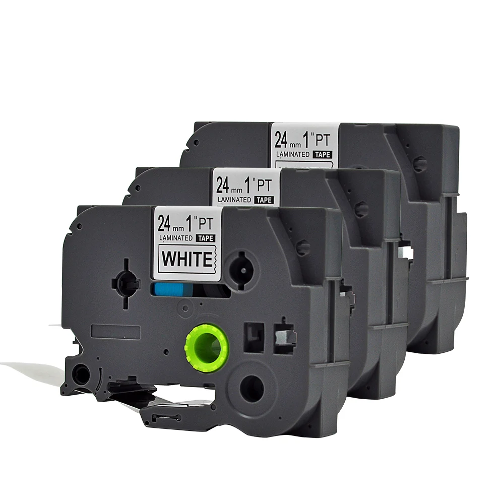Кассета для этикеток 24 мм * 8 м TZ251 TZE251 TZO251, черно-белая, 100%