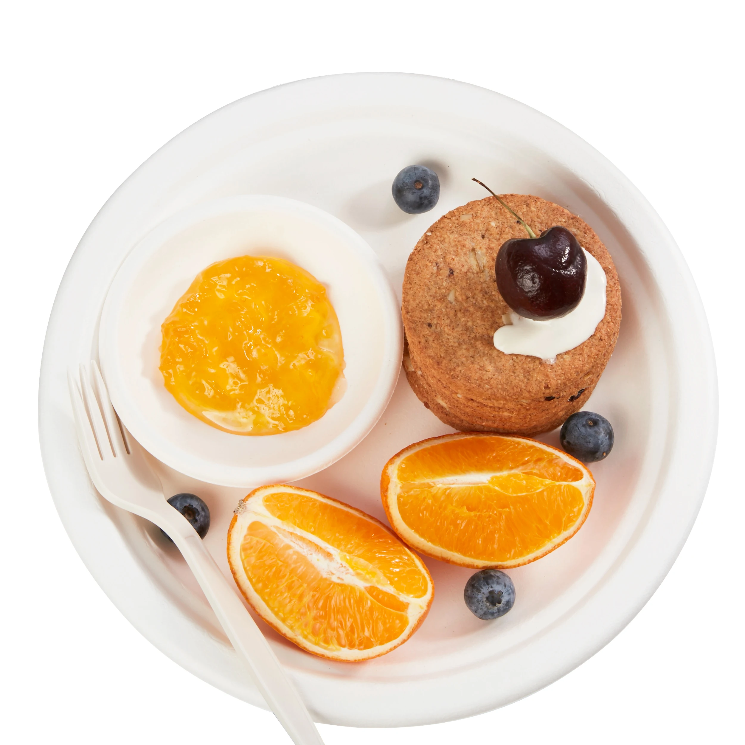 Круглая биоразлагаемая Целлюлоза для вечеринки, ресторана, сахарного тростника, бамбукового волокна, обеденная бумага, одноразовые тарелки