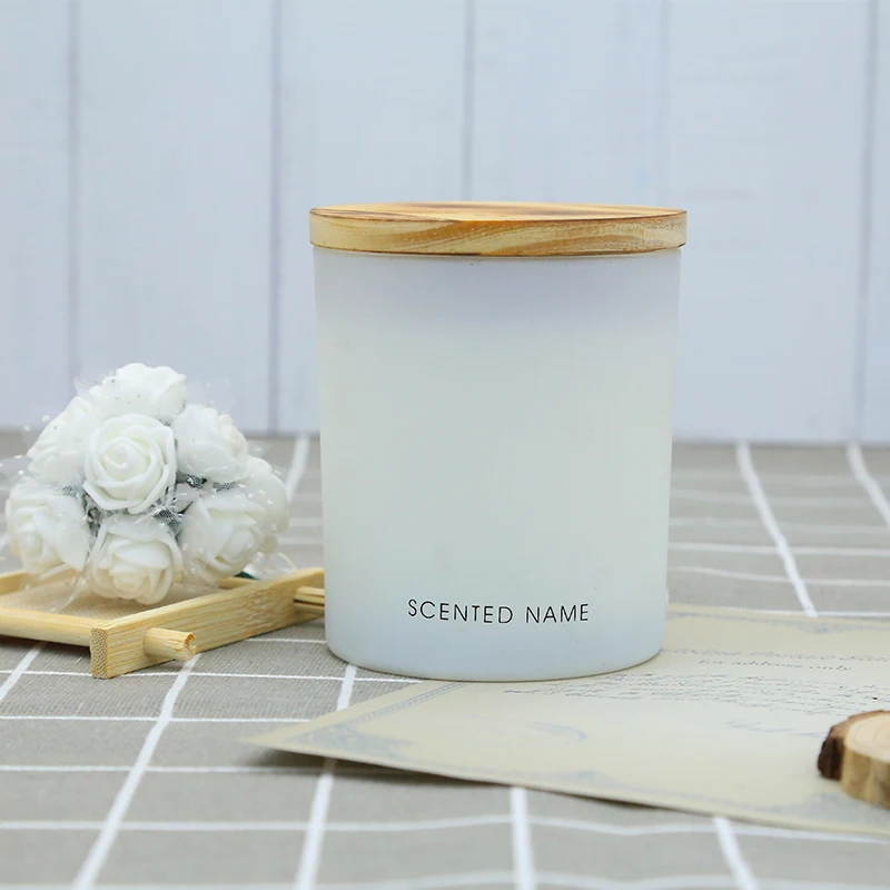 100% Ароматизированная свеча из натурального воска в цветных фейерверках, контейнер для свечей Glsaa для дня рождения с деревянной крышкой