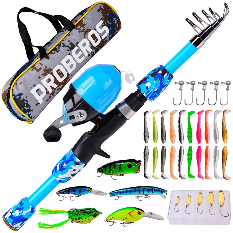 Hot selling carbon fishing rod with reel complete set include fishing lines bait hooks handbag