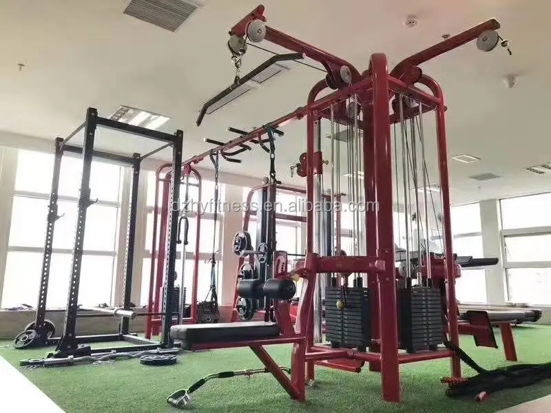 High Quality Commercial Fitness Multi Jungle 5 Stacks 5 In 1 Gym Equipment 5 Station Multi Jungle Gym Equipment