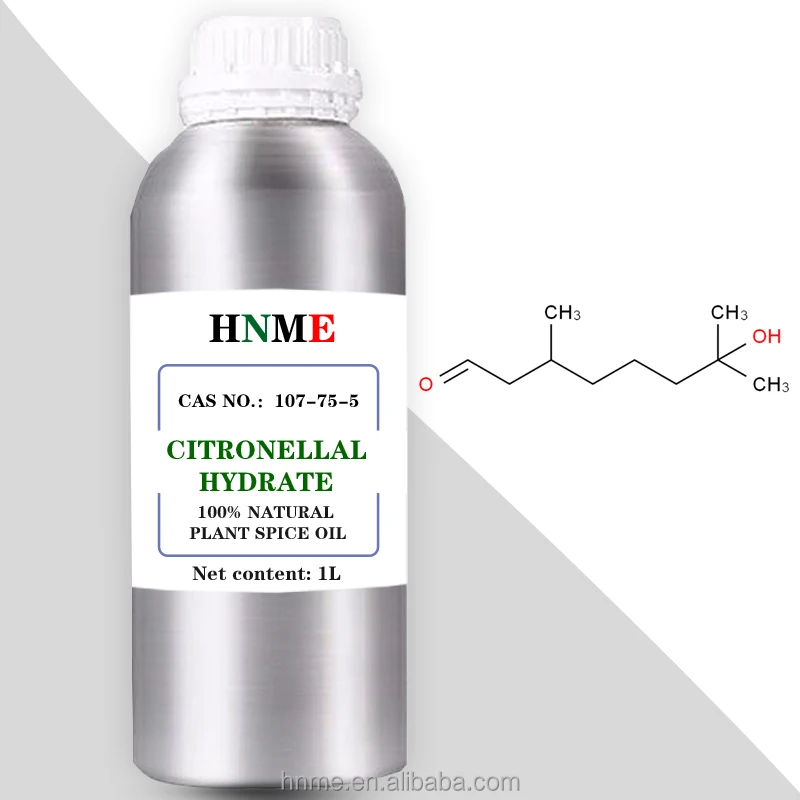 Citronellal hydrate 100% natural plant spice essential oil Top quality Raw material 1L multi-purpose CAS NO. 107-75-5