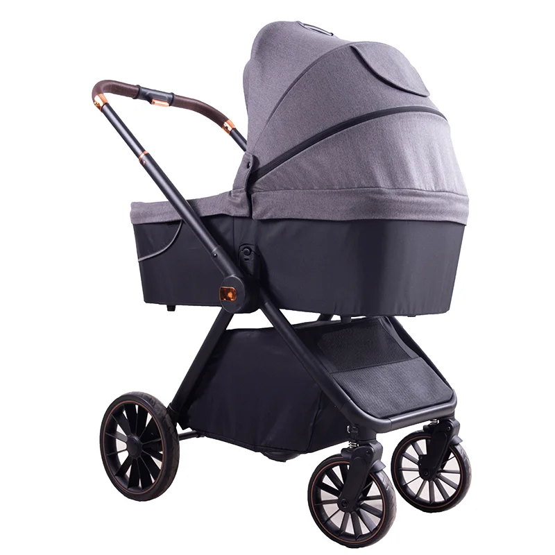 Compact luxury baby pram carriage multi-functional portable travel baby stroller accessories 3 in 1 baby stroller with car seat