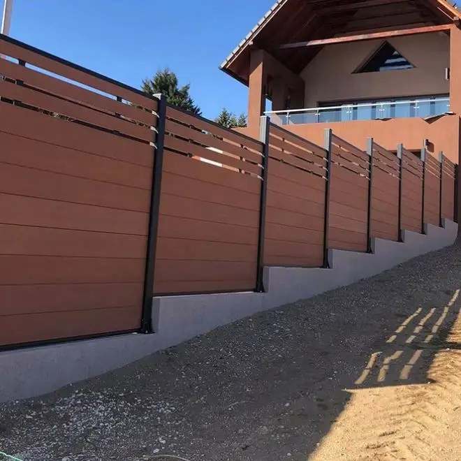 Factory direct selling wood plastic composite fence board outdoor WPC fence board DIY fence