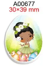 Bunny and Princess Cartoons Print Easter Resin DIY 50pcs/lot for Bow Craft Holiday Decorations Material
