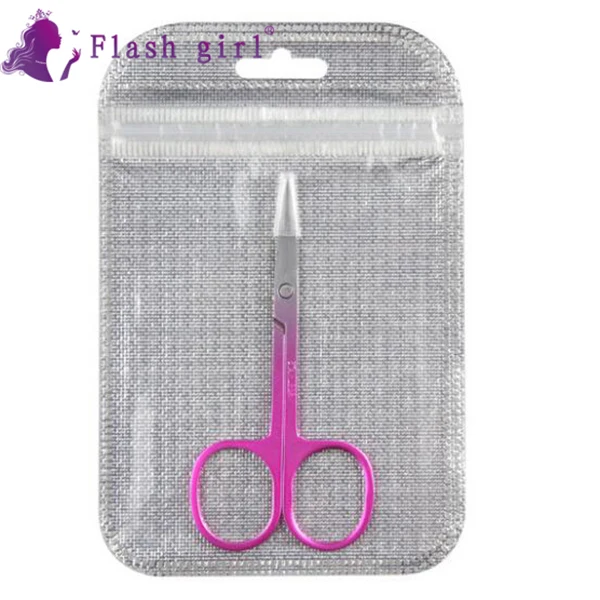 Free Shipping 3 colors False Lashes Eyebrow Scissors Stainless Steel Private
