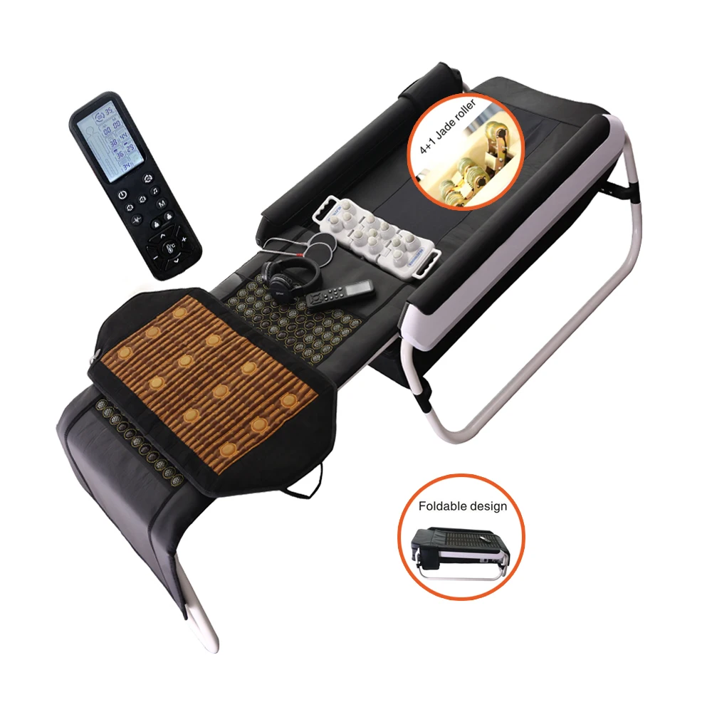 Korea style master V3 V4 Korea electric jade roller thermal therapy bed with intelligent spine traction infrared massage bed