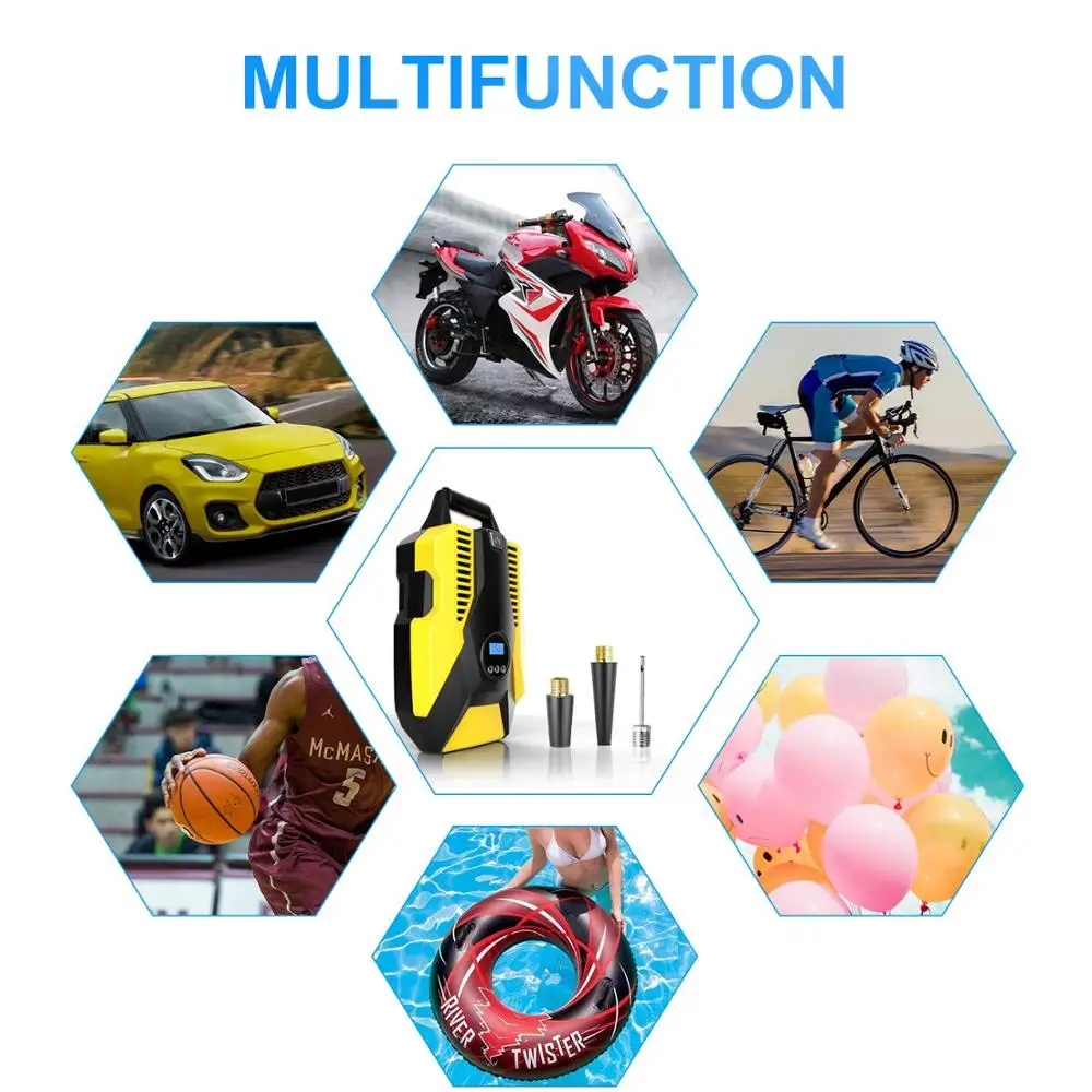 Small inflatable tire inflator 12v volt car walmart air pump for car tire