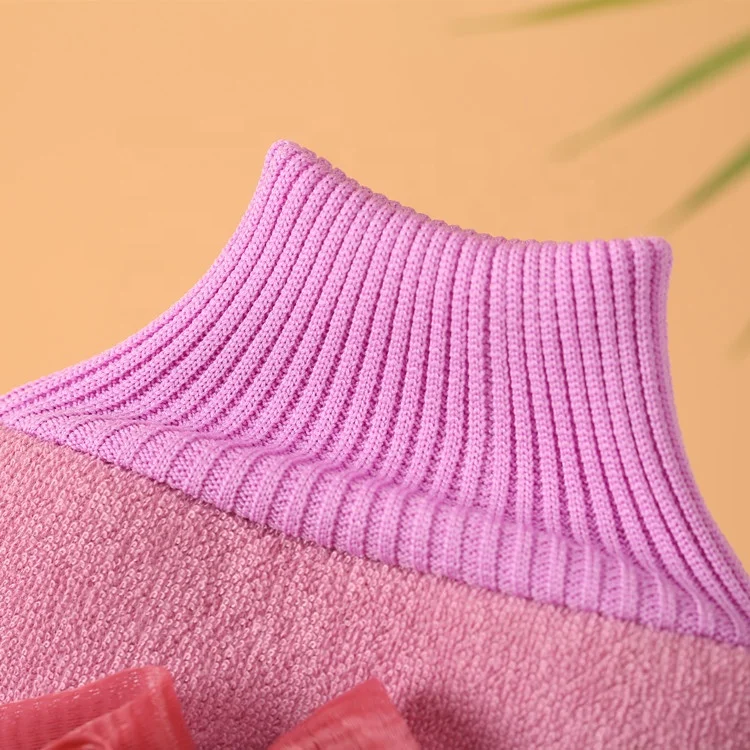 Customized Logo Bath Exfoliating Gloves Face And Silk Bath Exfoliating Glove Exfoliating Glove Scrub For Bath