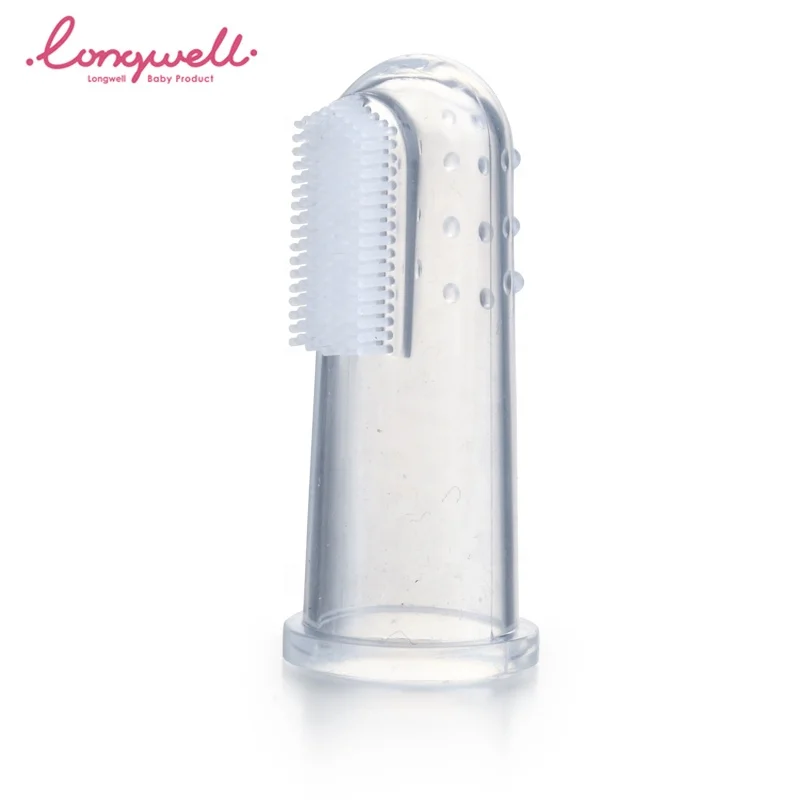 Детская Силиконовая зубная щетка Ningbo Longwell, мягкая щетка для мытья пальцев, уход за полостью рта, 2019 младенцев