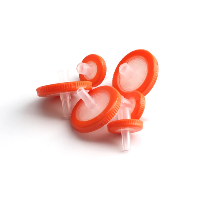 PTFE 33mm 0.45um micron Disposable Hydrophobic/Hydrophilic  PTFE Syringe Filter For Lab Use