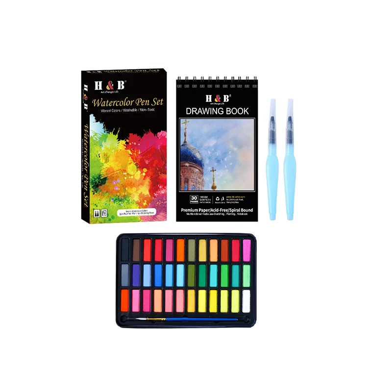 36 colors solid watercolor water color paint